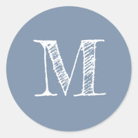 Skifferblå monograminitial