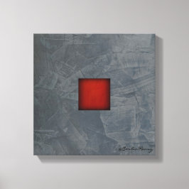 Skiffergrå Modern Canvas Art — Dramatisk Röd