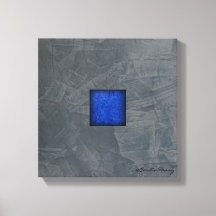 Skiffergrå Modern Canvas Art — Koboltblå