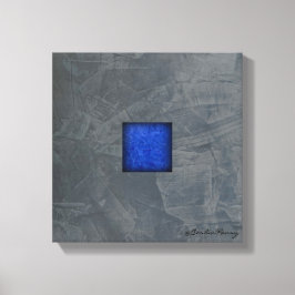 Skiffergrå Modern Canvas Art — Koboltblå