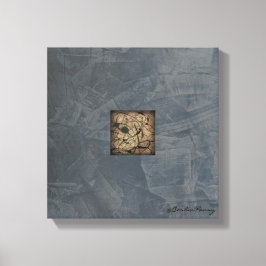Skiffergrå modern canvas konst — Pollock-stil