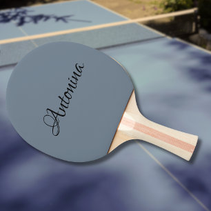 Skiffergrå Modern Namn Trendig Minimalistisk Pingisracket