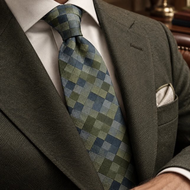 Skiffergrön geometrisk Argyle Slips (Skapare uppladdad)