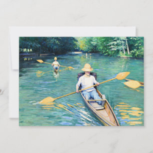 Skiffs, grafik av Gustave Caillebotte Kort