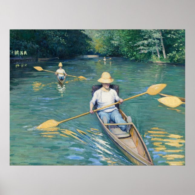 Skiffs - Gustave Caillebotte Fine Art Poster (Framsidan)