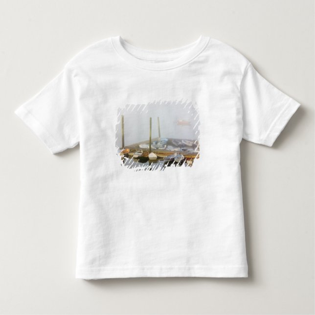 Skiffs och morgondimma i sydvästra Harbour. T Shirt (Framsida)