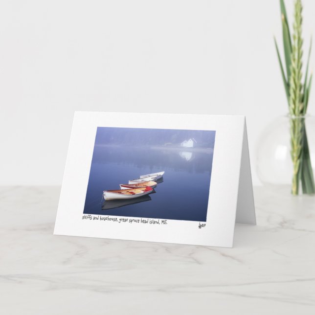 skiffs och sjöbod kort (Framsida)