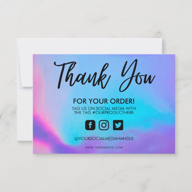 Skift från Holograf Färg Tack för att du infogar m (Framsida)