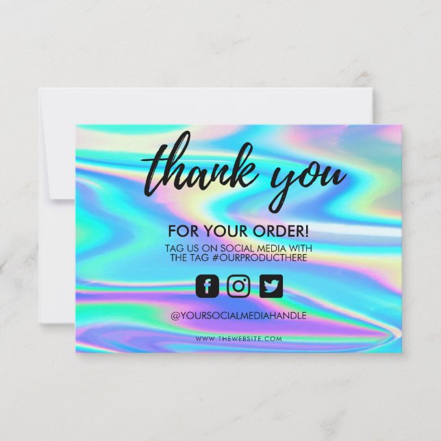 Skift från Holograf Färg Tack för att du infogar m (Framsida)