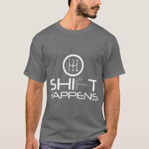 Skift Hänvisar till manuell vagnars Tävla Drivru T Shirt
