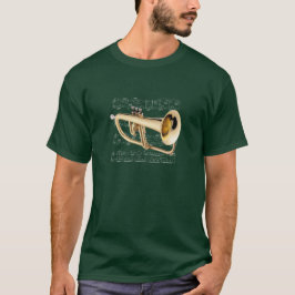 Skift (mörk). Flugelhorn. Plocka din färg T-shirt