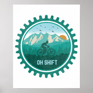 Skift Retro Mountain Bike Vintage MTB Cycling Poster