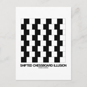 Skiftad Chessboard-illusion (optisk Illusion) Vykort