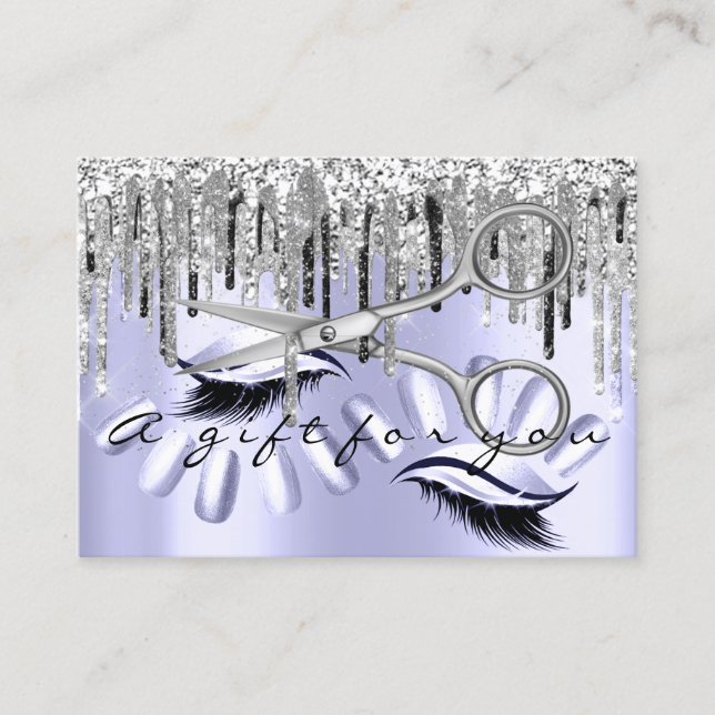 Skiftcertifikat Hair Stylist Nagel Silver-sax Visitkort (Framsida)