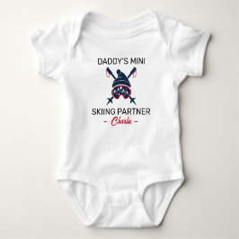 Skiier Baby Shower Daddy’s Mini Skiing Partner Ski T Shirt