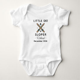 Skiier Baby Shower Little Ski Sloper - Skiing T Shirt