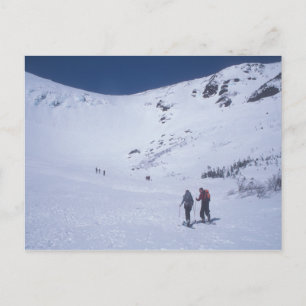 Skiiers på Tuckermans ravinmonteringen Washington Vykort