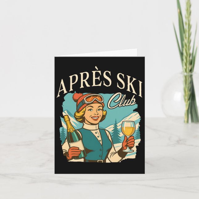 Skiing Älskare Apres Ski Queen Ski Resa Snö Apres  Kort (Framsida)