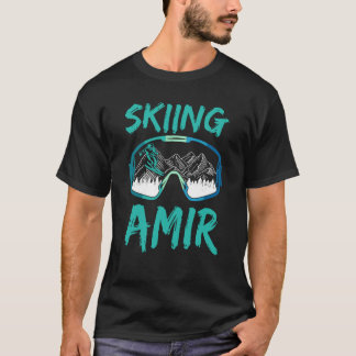 Skiing Amir Winter Sports Hobby Skier Ski T Shirt