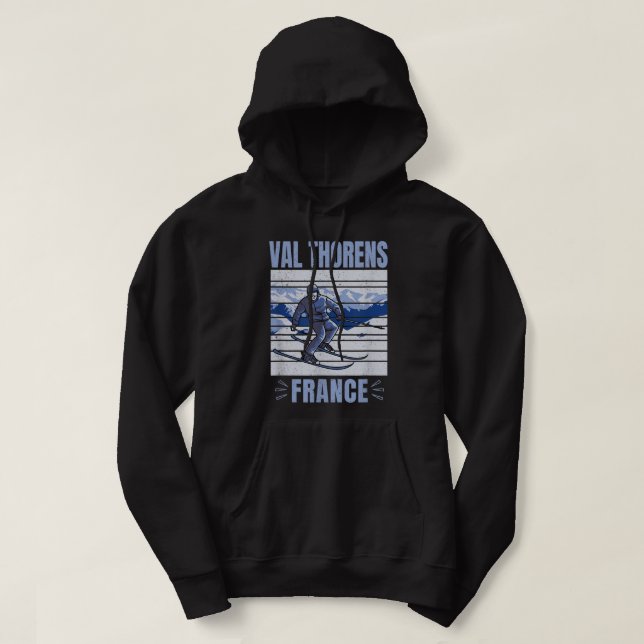 Skiing and Apres Ski - Winter Sports Val Thorens Hoodie (Design framsida)