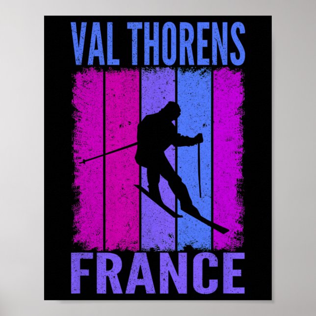 Skiing and Apres Ski - Winter Sports Val Thorens Poster (Framsidan)