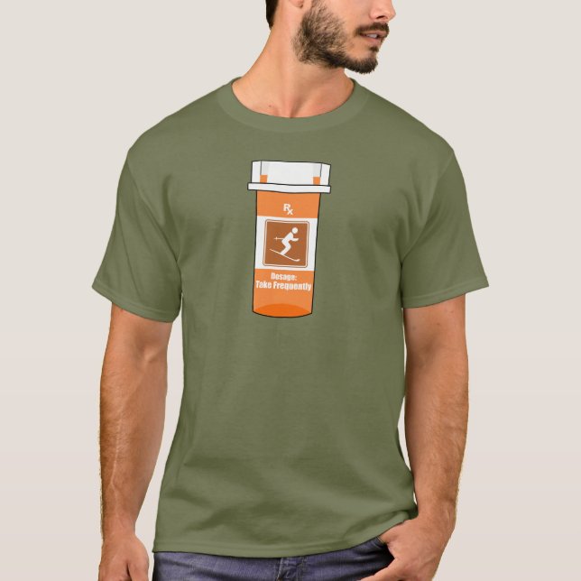 Skiing är min drog t shirt (Framsida)