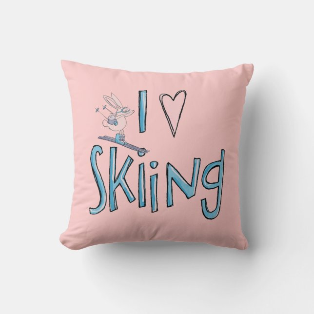 Skiing av kärlek söt, korvkudde kudde (Framsida)