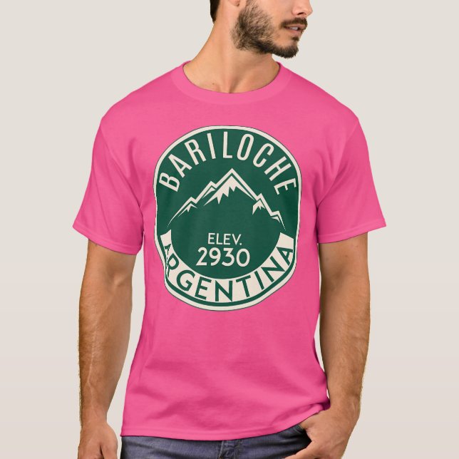 Skiing Bariloche Argentina Apres Ski Mountain Bas T Shirt (Framsida)