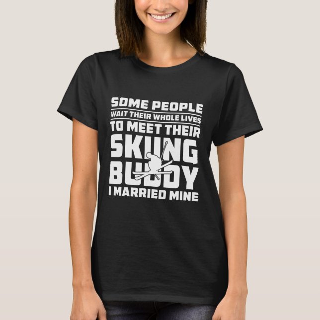 Skiing Buddy T Shirt (Framsida)