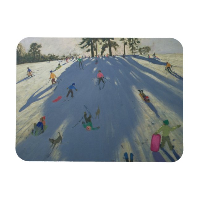 Skiing Calke Abbey Derby Magnet (Horisontell)