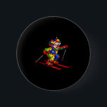 Skiing clown  knapp<br><div class="desc">Skiing clown  - Button .Skiing clown</div>