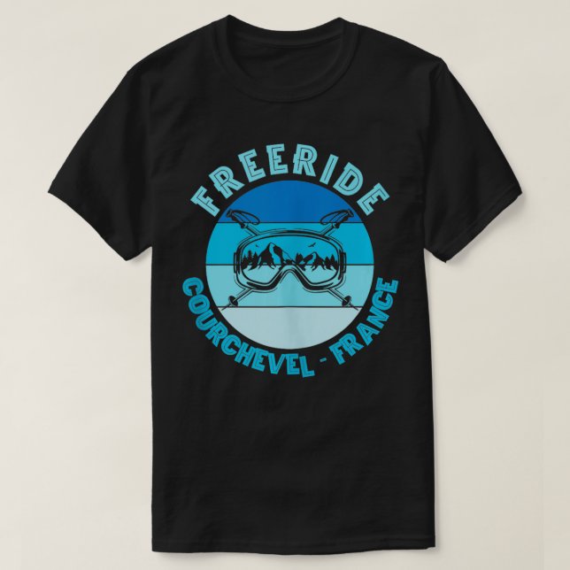 Skiing Courchevel Frankrike Freeride Tanktop T Shirt (Design framsida)