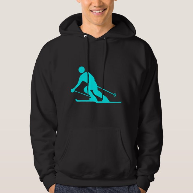 Skiing - cyan munkjacka (Framsida)