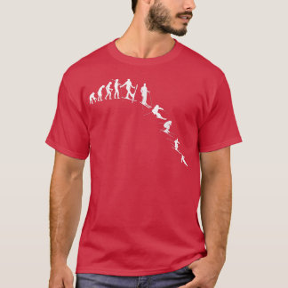 Skiing Evolving Man som Skier, Ski T Shirt