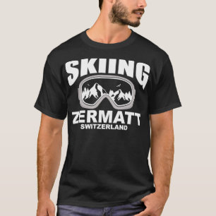 Skiing Goggles Zermatt Schweiz T Shirt