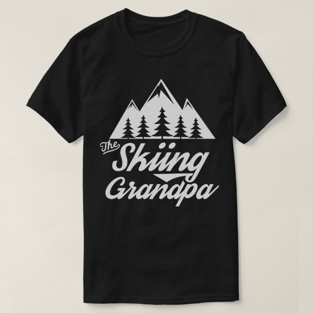 Skiing Grandpa Ski Grandad Skier T Shirt (Design framsida)