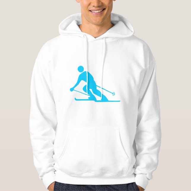 Skiing - Himlar Blue Hoodie (Framsida)