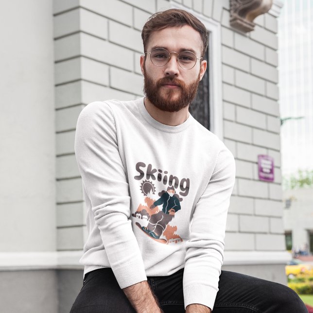 Skiing Hobby T Shirt (Skapare uppladdad)