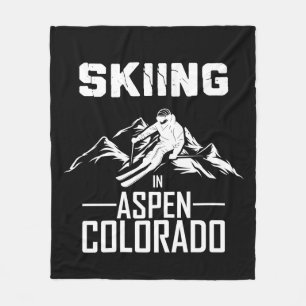 Skiing i Aspen Colorado Fleecefilt