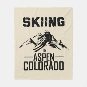 Skiing i Aspen Colorado Fleecefilt