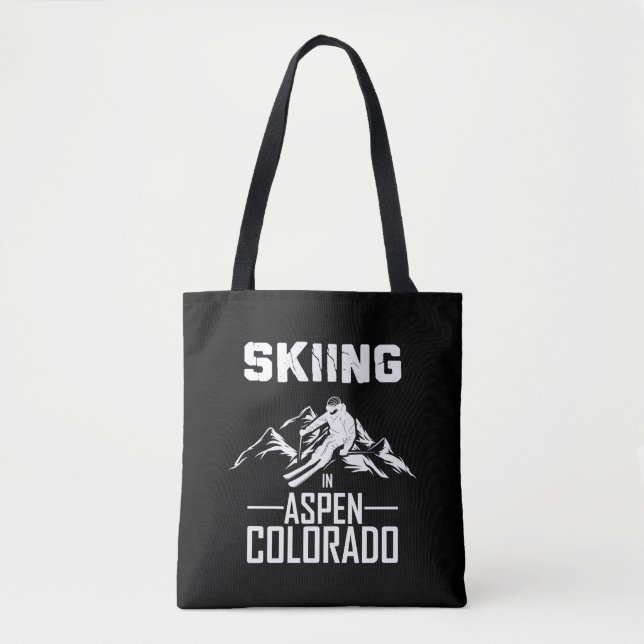 Skiing i Aspen Colorado Tygkasse (Framsida)