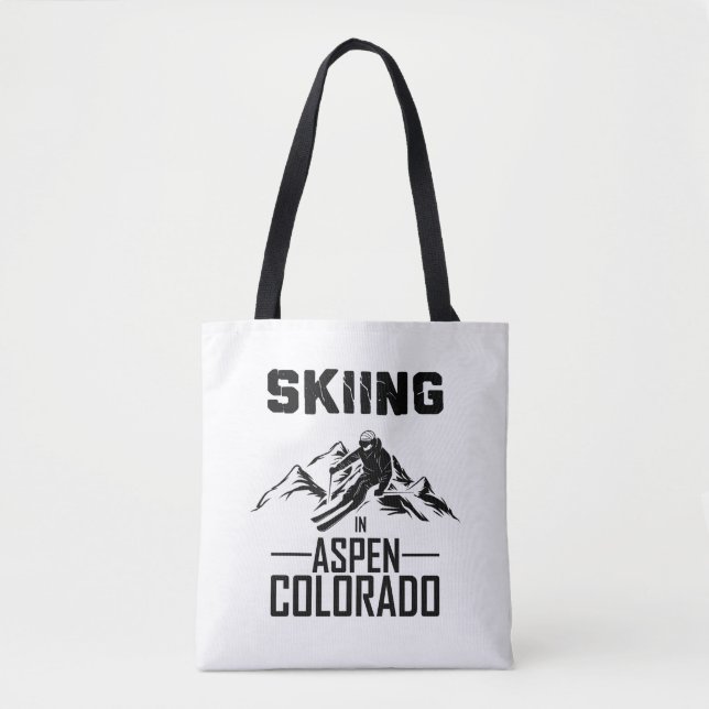 Skiing i Aspen Colorado Tygkasse (Framsida)
