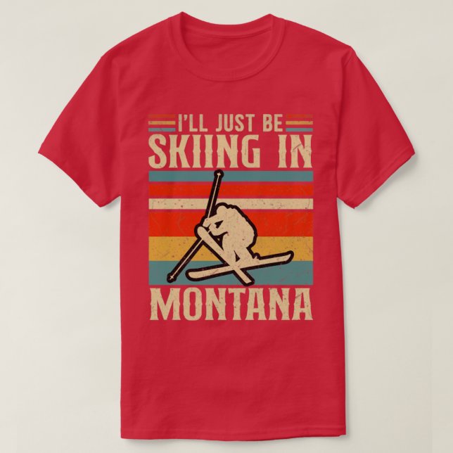 Skiing i Montana T Shirt (Design framsida)