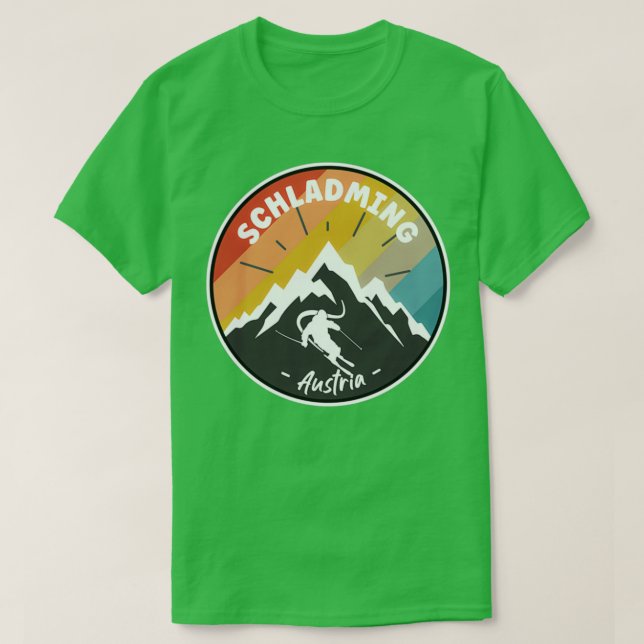 Skiing i Schladming Austria T Shirt (Design framsida)
