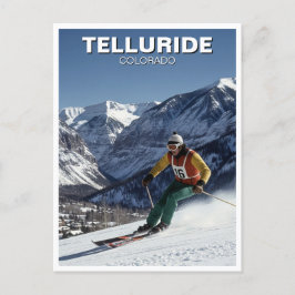 Skiing i Telluride Colorado Vykort