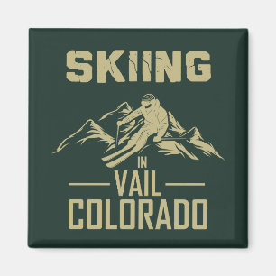 Skiing i Vail Colorado Magnet