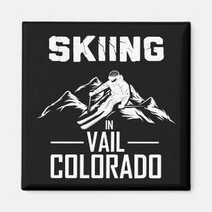 Skiing i Vail Colorado Magnet