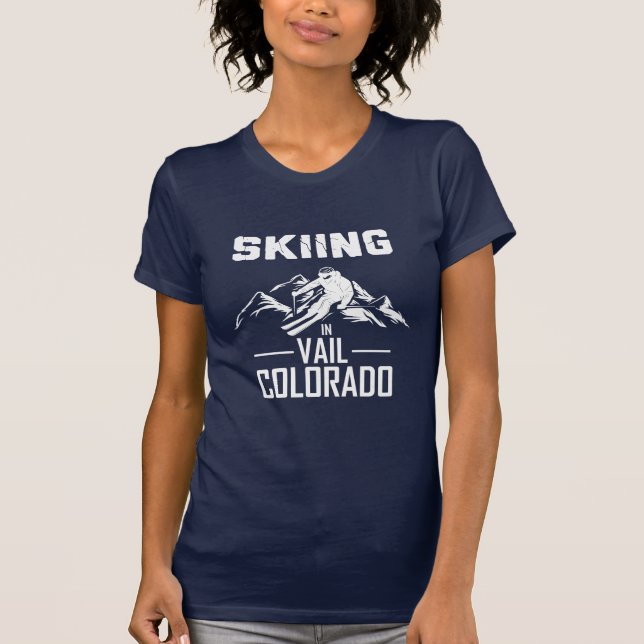 Skiing i Vail Colorado T Shirt (Framsida)