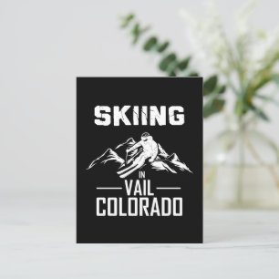 Skiing i Vail Colorado Vykort