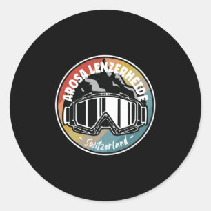 Skiing in Arosa Lenzerheide Schweiz Runt Klistermärke